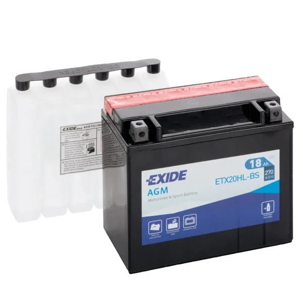 Evide 12V AGM batteri ETX20HL-BS