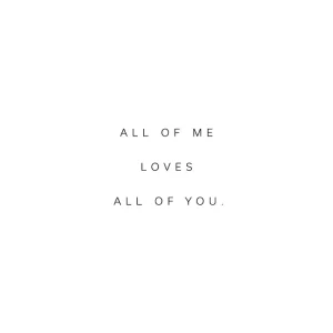"All me loves all you" citatplakat Matte Finish 50