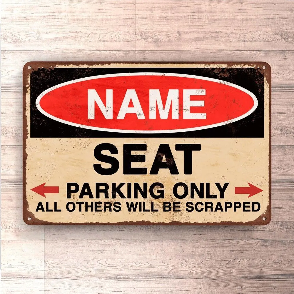 Premium Genuine Leather Seat - Parking Only - Skilte, Musemåtte, Dørmåtte