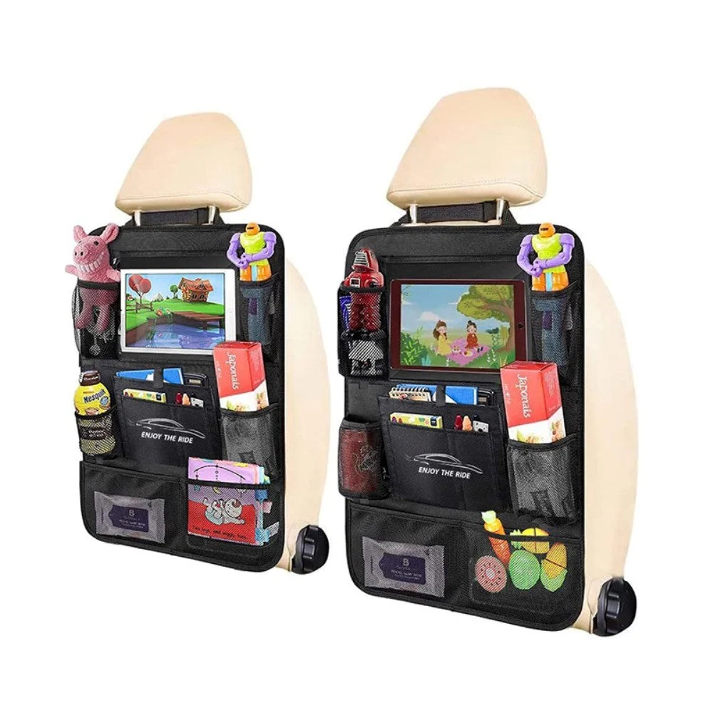 Bagsæde Organizer m. Crafted Tablet Holder - Sort