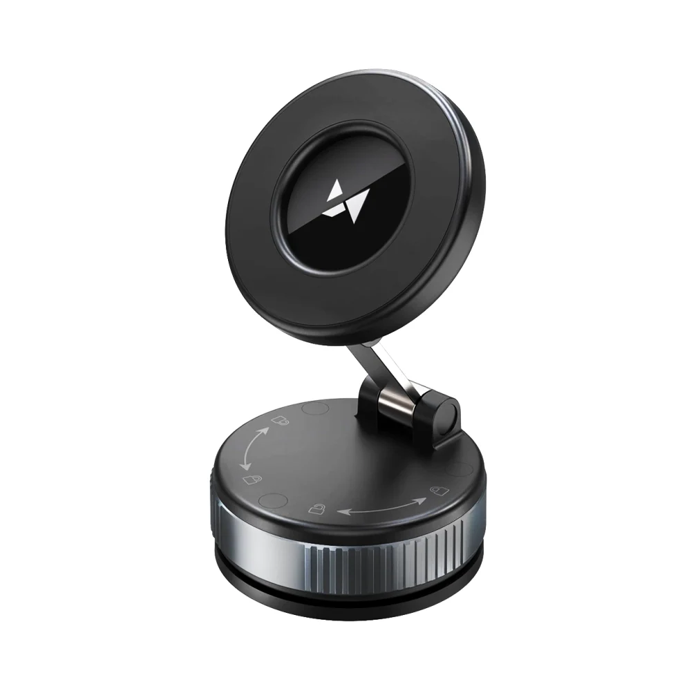 Premium Leather Wozinsky WUSM-01 Magnetic Car Holder Dashboard/Windshield - Black