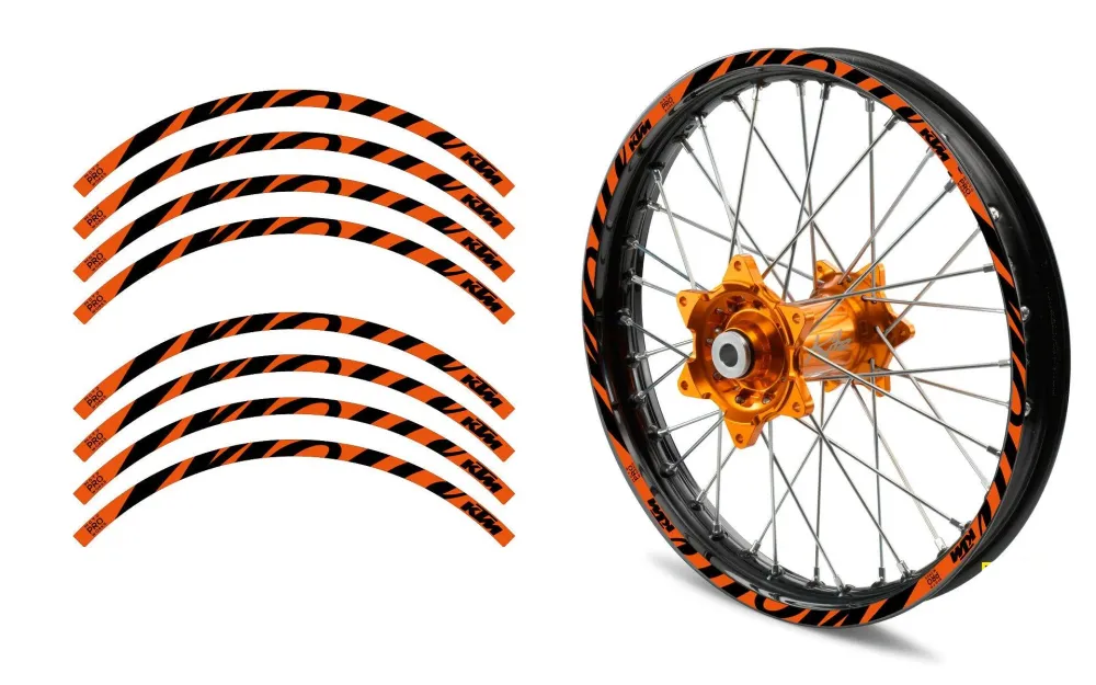 Fælgstriber - KTM "Script" (Orange)