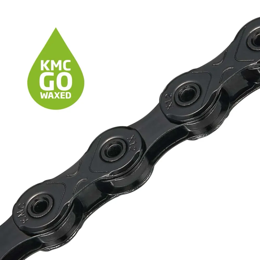 12V KMC DLC 12 voksbehandlet sort kæde
