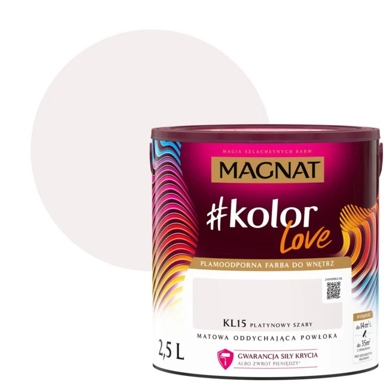 Magnat #kolorLove farve i platinsgrå KL15, 2,5 l