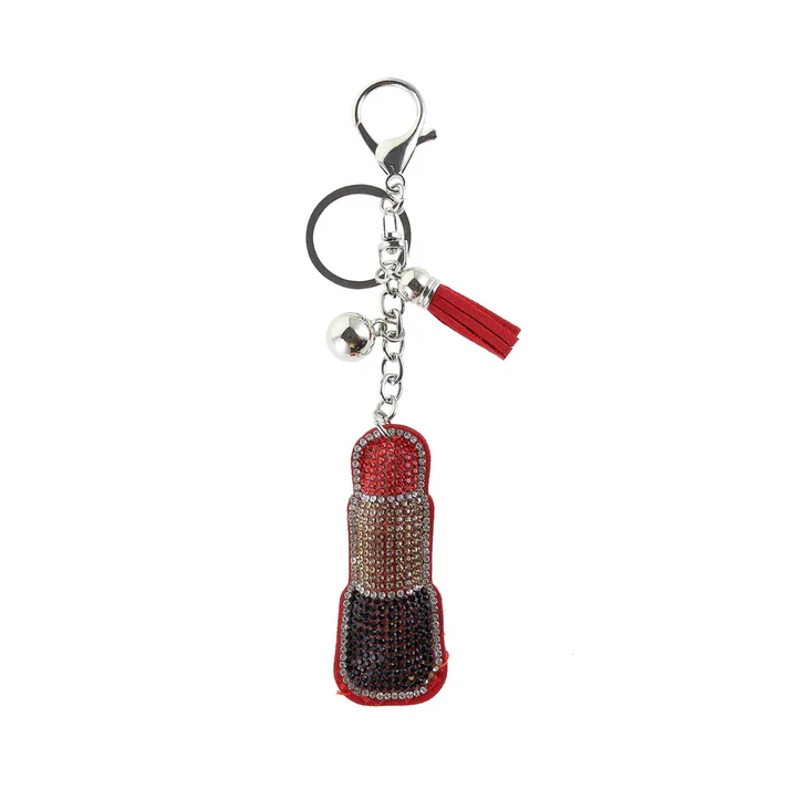 Personalized Lippy Nøglering - Rød/Bronzefarvet/Sort