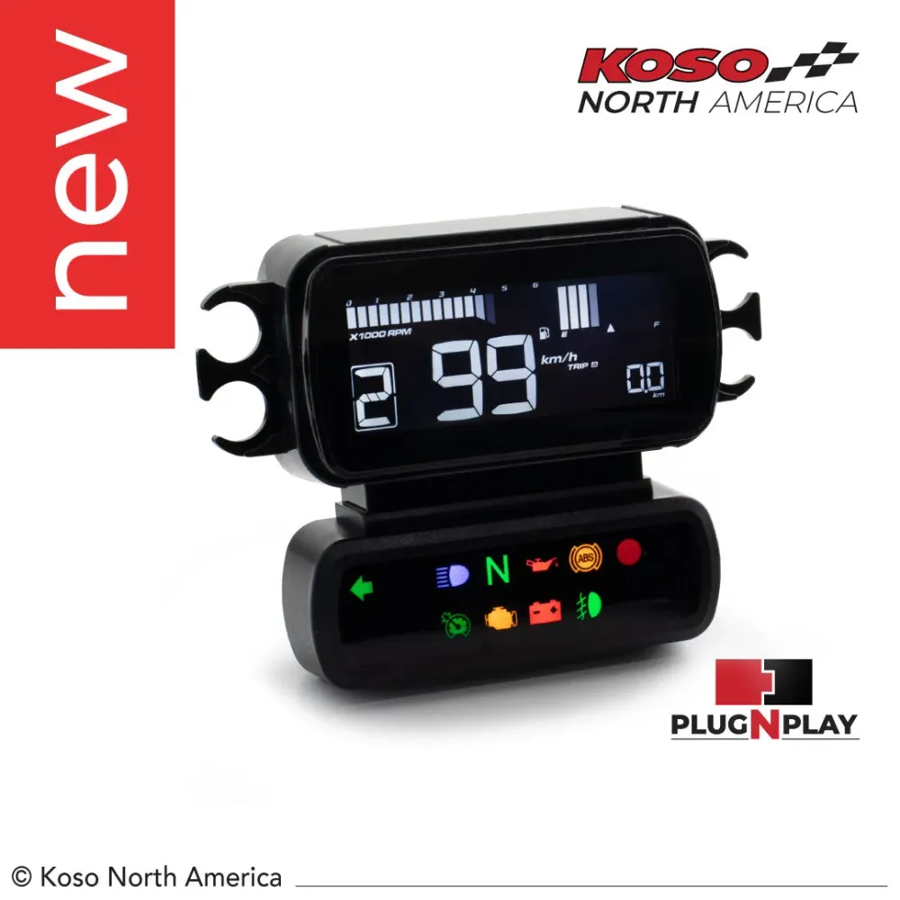 Koso D2 Speedometer Multi-Function Plug & Play Softail 18-20; FXBB/S 18-22