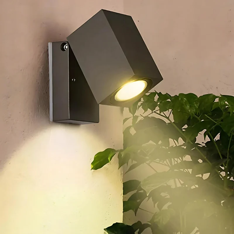 Modern Outdoor Wall Light | Adjustable LED Spotlight