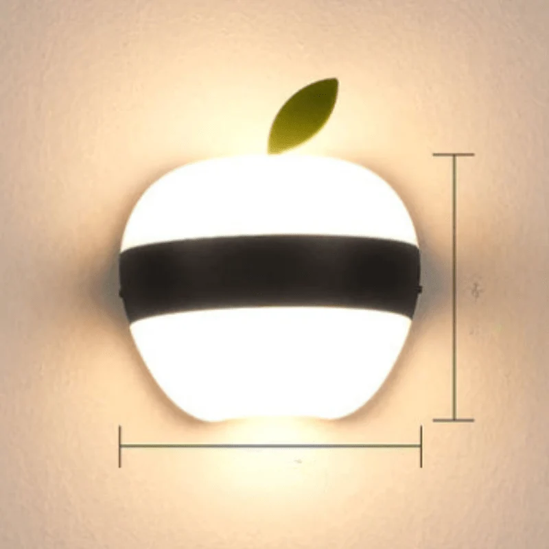 Modern Outdoor Wall Light | Apple-Shaped LED Design