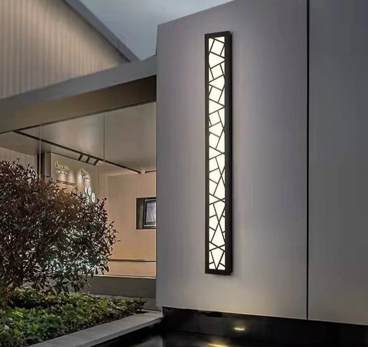 Modern Outdoor Wall Light | Geometric LED Pattern Design