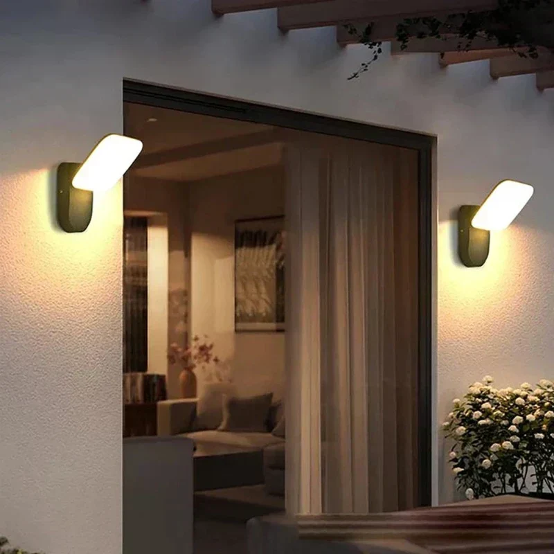 Modern Outdoor Wall Light | Motion Sensor LED Sconce Black